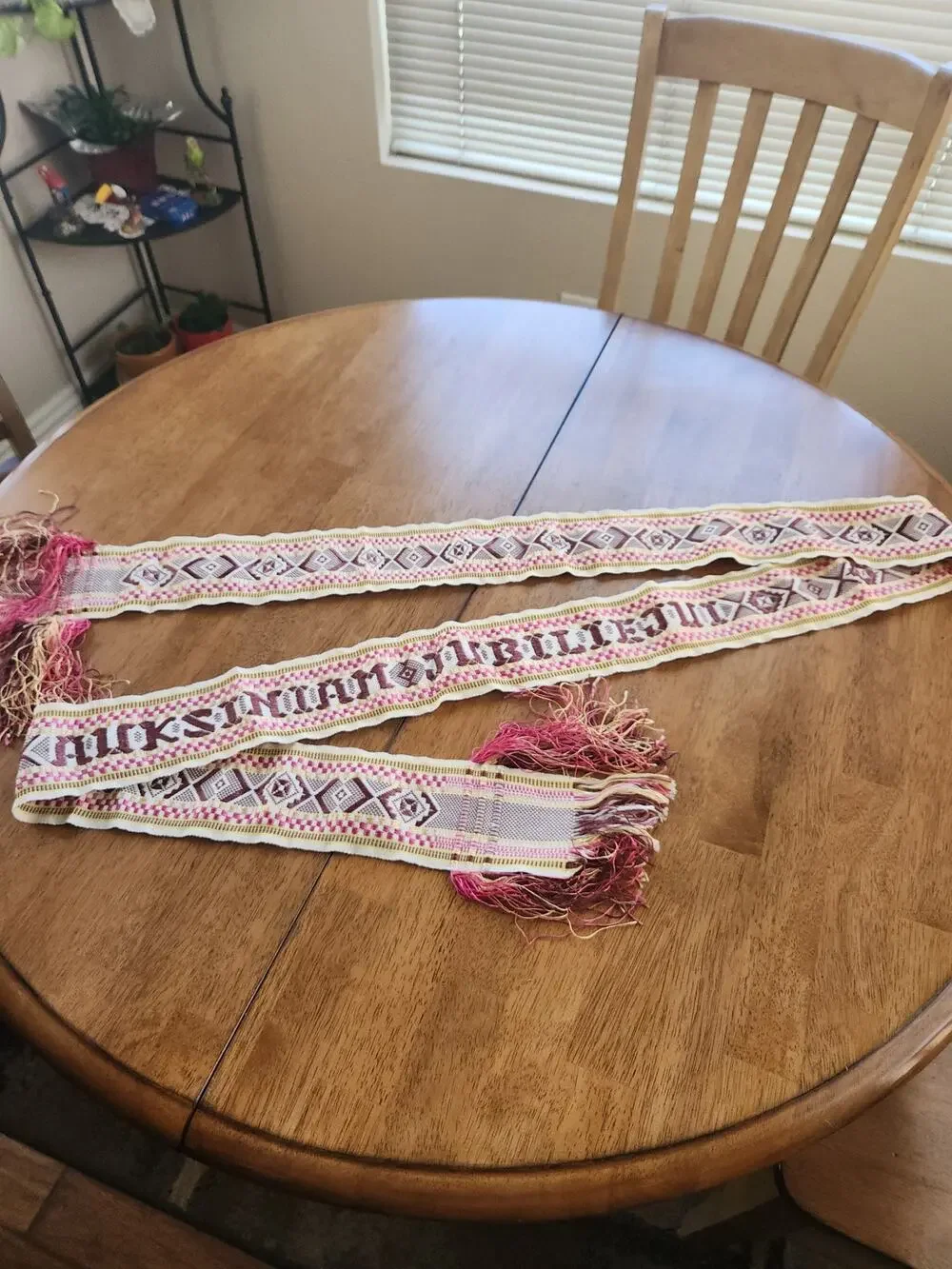 Vintage Lithuanian Woven Juosta Sash Auksiniam Jubiliejui Golden Jubilee 92”